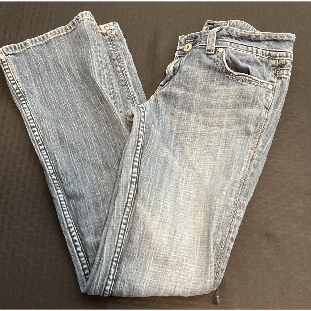 Miss Me‎ Jeans Womens 28 Blue Medium Wash Low Rise Straight Stretch Denim